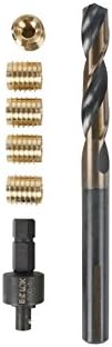 E-Z LOK 400-624 Threaded Inserts for Wood, Installation Kit, Brass, Includes 3/8-24 Knife Thread Inserts (5), Drill, Installation Tool