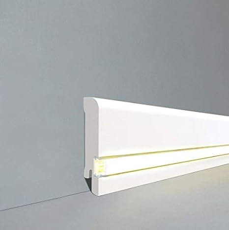 LED | Licht Fuß- u. Sockelleisten'Erfurt' 15.70.31L | LED Sockelleiste | Lichtleiste | Inklusive weißer Abdeckung| Profisocke