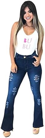 calça flare rasgadinha na barra