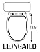 TOPSEAT 3D Vario Scenario Elongated Toilet Seat w/ Chromed Metal Hinges, Wood, Seasons, Elongated, White