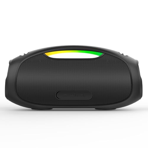 Aiwa Bocina Portátil AWS244BT Boombox con conectividad Bluetooth y diseño Compacto Waterproof en Color Negro, Compatible con 110V y 230V para Uso portátil y Boombox AWS244BT