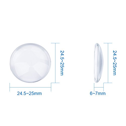 3 Kissitty+100+Piece+Transparent+Cabochons+24+5+25mm