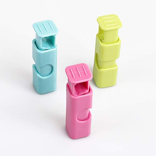 Cozihom Squeeze Bread Bag Cinch Clips, Slip Grip Easy Squeeze & Lock, Assorted Color, 12 Pack