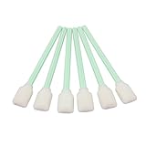 LOVEDAY 100pc 5” Square Foam Tip Cleaning Swab Sponge Sticks for Printer Inkjet Printhead Optical Equipment Optical Lens