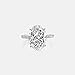 Erllo 925 Sterling Silver Women Wedding Rings 5 Carat Oval Cut Cubic Zirconia Engagement Ring