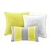 Madison Park Lola 100% Cotton Quilt Set-Casual Floral Channel Stitching Design All Season, Lightweight Coverlet Bedspread Bedding, Shams, Decorative Pillows, Full/Queen (90 in x 90 in), Yellow 6 Piece