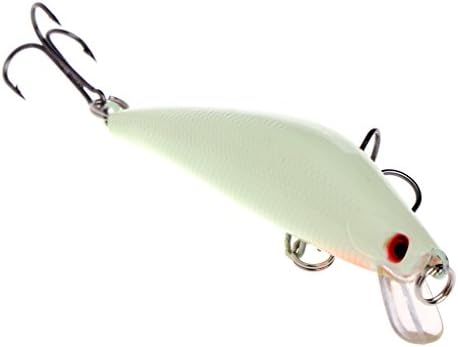 Hibye Fishing Lure Crank Bait Hooks 3D Minnow Night Plastic