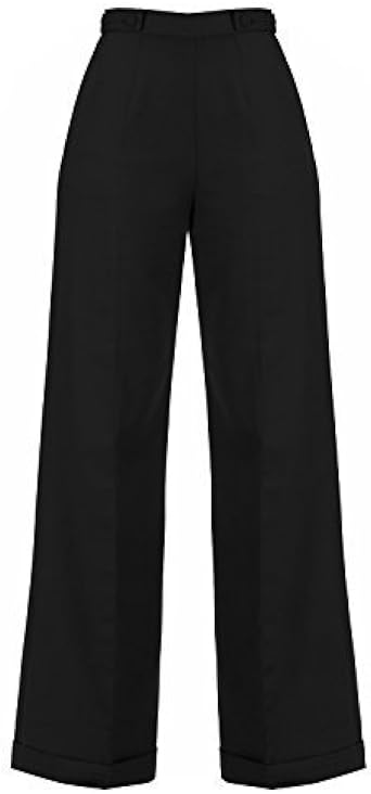 Femmes Neuf Les Annees 1940 Style Retro Vintage Swing Pantalon Jambe Large Taille Haute Avec Exclusivite Starlet Sac Fourre Tout Noir 40 M Amazon Fr Vetements Et Accessoires