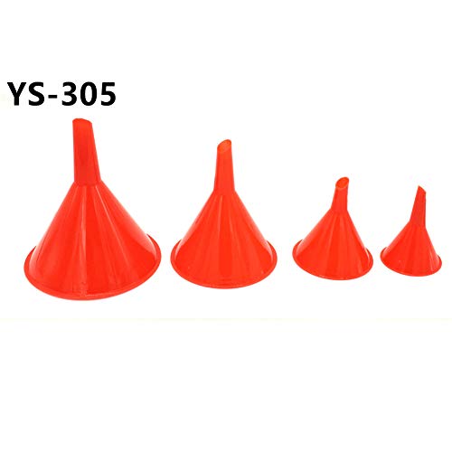 Oil Funnel Kitchen Tools,wanshenGyi 4Pcs Transmission Fluid Liquid Gas Oil Filter Funnel Kitchen Gadgets Tools Set - Red