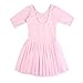 Stelle Ballet Dress for Girls with 1/2 Sleeve Tutu(DS05-Ballet Pink,XS)