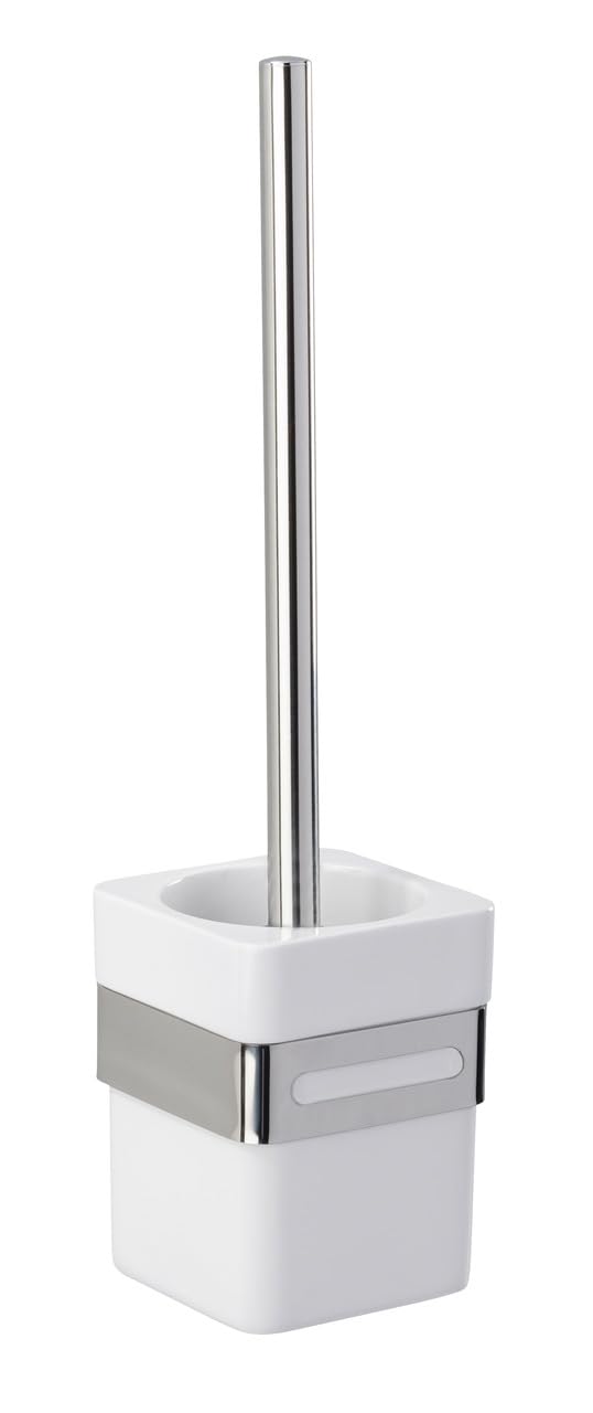 WENKO 22771100 Toilet brush Premium Plus, Stainless steel, 9.5 x 37 x 11.5 cm, Shiny
