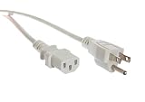 THE CIMPLE CO - AC Power Cord (3 Prong) | 25 Feet, White | Premium Quality Copper Wire Core - Computer, Medical, Server & Desktop - NEMA 5-15 to C13 / IEC 320 - UL Listed Power Cable