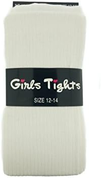 Girls Sweater Knit Cotton Footed Tights 2 Pack-WHT/4-6