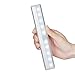 Motion Sensing Closet Light DIY Stick-on Anywhere Portable 10-LED,OliveTech Wireless Magnetic Attach Sensor Night Light for Cabinet/Stairs/Hallway/Garden/Step Light Bar(Battery Operated)-Silver