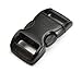 20 Pack Black Contoured Side Release Plastic Buckles with 3/8