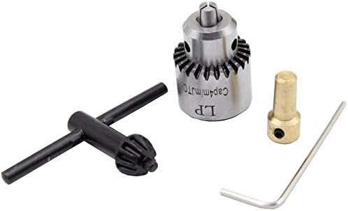 TOOGOO Hot Electric Drill Grinding Mini Drill Chuck Key Keyless Drill Chucks 0.3-4mm Capacity Range W/ 3.17mm Shaft Connecting Rod