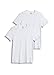 Jockey Men's Undershirt Slim Fit Cotton Stretch Crew Neck T-Shirt - 2 Pack, White, S