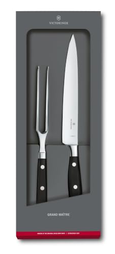Victorinox Grand Maitre Carving Set, 2 Pieces, Forged Knife & Fork, 20 cm