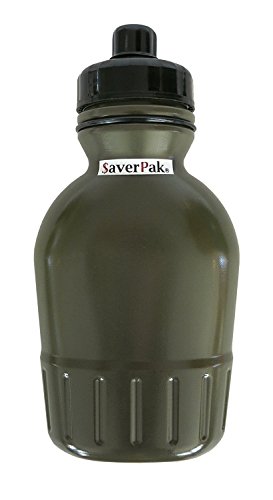 $averPak 2 Pack - Includes 2 Seychelle 38oz ADVANCED Filter Canteens with Canteen Insulator Slings in Black