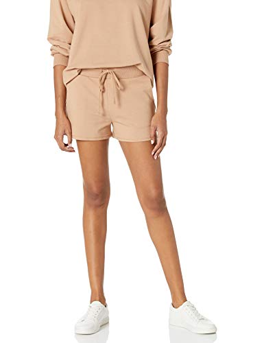 THE DROP WOMEN’S ELAINA PULL-ON FRENCH TERRY SWEATSHORT, PRALINE, S