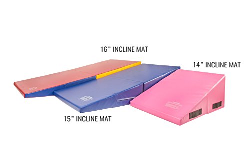 image for Incstores Gymnastics Wedge Shape Incline Mats - Blue (14