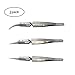 Precision Reverse ceramic stainless steel Tweezers Cross Lock Soldering Tool/for Electronics, Jewelry-Making, Laboratory Work，Non-Conductive Anti-Static Highly Heat Resistant