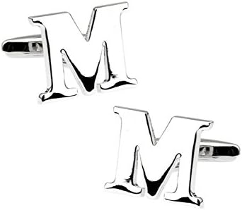 Lovind Fashion Exquisite Cufflinks Letter M Shirt Studs Fancy Design for Men Gift Pair
