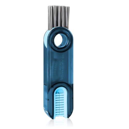 Hiyniaz 3 in 1 Multifunctional Bottle Cleaning Tools, Crevice Gap Cleaner, Tiny Cup Lid Brush Cleaner, Blue