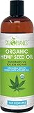 Organic Hemp Seed Oil (16 oz.) Cold-Pressed 100% Pure Hemp Seed Oil, Hemp Oil USDA Organic Hemp Seed Oil Hemp Seed Face Oil for All Skin Types