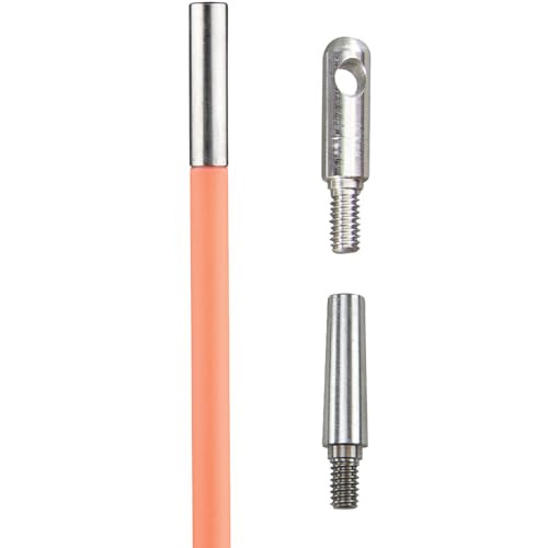 Klein Tools 50053 5-Foot Lo-Flex Glow Fish Rod, Made in USA, 5/32-Inch Fiberglass with Bullet Nose and Splinter Guard Coating