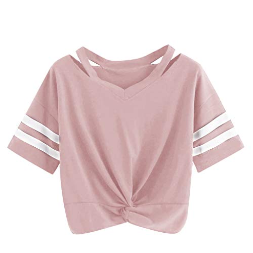 Women's Sexy Tops 2019 Fashion,YEZIJIN Women Ladies Short T-Shirt Short Sleeve Round Neck Casual Tops Blouse White