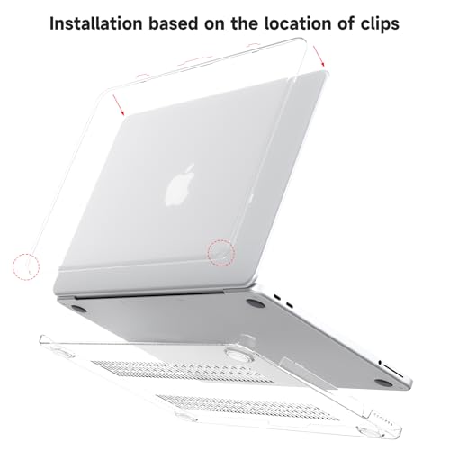 eleger Case Compatible with MacBook Neo A18 Pro A3404 13 inch 2026 Release, Shiny Protective Case for Mac Book Neo 13 inch, Crystal Clear