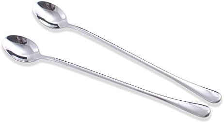 Steelution Brand: 2pack Extra-long Ice Cream - Iced Tea - Smoothie - Cocktail Spoon. 9.5" Long!