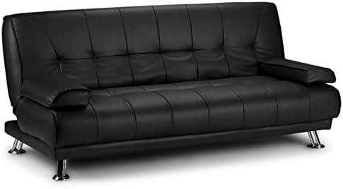 Divano letto wellder ecopelle nero 3 post una piazza e mezza reclinabile B07ZXDFC79