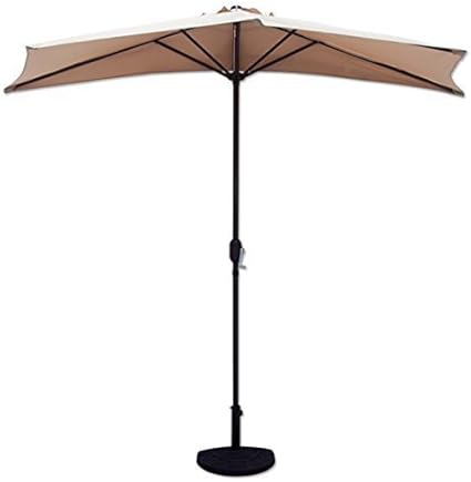 patio half umbrella with base