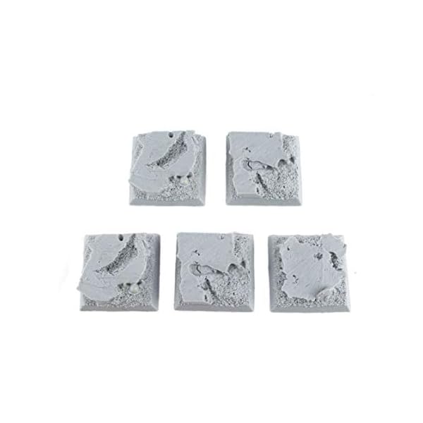 War World Gaming 5 x Quadratische Basen für Miniaturen mit Landschaft Set - 28mm Modellbau Basing Gelände Tabletop… – Bild 6