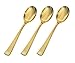 Adorn Plastic Gold cutlery 25 Servings Set | Includes 50 Gold forks, 25 Gold spoons, 25 Gold knives | 100 Count