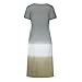 Women Tunic Shift Maxi Dress | Ladies Fashion Letter Print Color Block V Neck T Shirts Dresses |Loose Shorts Sleeve Night Skirtthumb 4