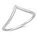 CHOOSE YOUR COLOR Sterling Silver Pointed Chevron Ring