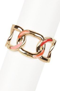 Monique Leshman Link Stretch Bracelet - Coral