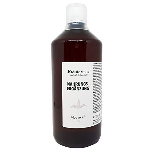 Aloevera Saft 1000 ml • Nahrungsergänzungsmittel mit 99,6% Aloevera Frischpflanzensaft, Vitamin B6, B12, C, Biotin, Pantothen