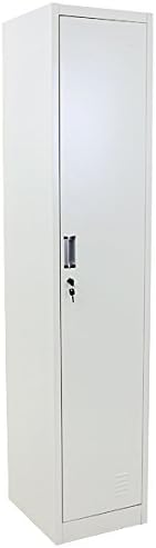ロッカー おしゃれ スチールロッカー 1人用 ホワイト 鍵付き スペアキー付き 1列1段 スチール製 収納 オフィス 事務所 会社 店舗 病院 学校 業務用 スリム かぎ付き 更衣ロッカー 更衣室 オフィスロッカー スチールキャビネット オフィス家具 白 10 005newwh