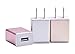 USB Wall Charger, Weiup [3-Pack] 1.0A 1-Port USB Home Travel Plug Power Adapter For iPhone 8/8 plus, iPhone X, iPhone 7/7Plus 6/6s 6/6s plus 5S, Samsung S8 S7 S6 S5, HTC, LG ,Gold Silver Rose Gold