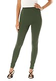 Roamans Women's Plus Size Petite Essential Stretch Knit Ankle Length Leggings