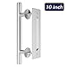 SMARTSTANDARD 10 Inch Sliding Barn Door Handle, Pull and Flush Hardware Set, Stainless Steel, Large Rustic Two-Side Design, Round