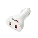 Quick Car Charger QC3.0 PowerMore Dual USB Port Fast Charge [QC2.0 Compatible]For Note5, S6 S7 Edge, LG G4, iPhone 6s/7 Plus, iPad (No Cable)