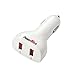 Quick Car Charger QC3.0 PowerMore Dual USB Port Fast Charge [QC2.0 Compatible]For Note5, S6 S7 Edge, LG G4, iPhone 6s/7 Plus, iPad (No Cable)