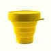 Menstrual Cup Sterilizer Cleaner, LUCKY CLOVER Collapsible Silicone Cup Foldable Sterilizing Cup for Menstrual Cups and Storing Your Diva Cup - Foldable for Travel(Yellow)