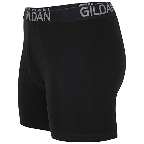 Gildan Men's Underwear Cotton Stretch Boxer Briefs, Multipack, Black