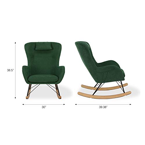 Baby Relax Cranbrook Rocker Chair with Storage Pockets, Green - Thumbnail 5